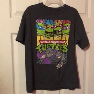 Teenage Mutant Ninja Turtles Gray Graphic T-Shirt Boys XL 14/16